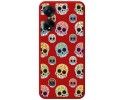 Funda Silicona Líquida Roja para Oppo A98 5G diseño Catrina Dibujos