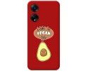 Funda Silicona Líquida Roja para Oppo A98 5G diseño Vegan Life Dibujos