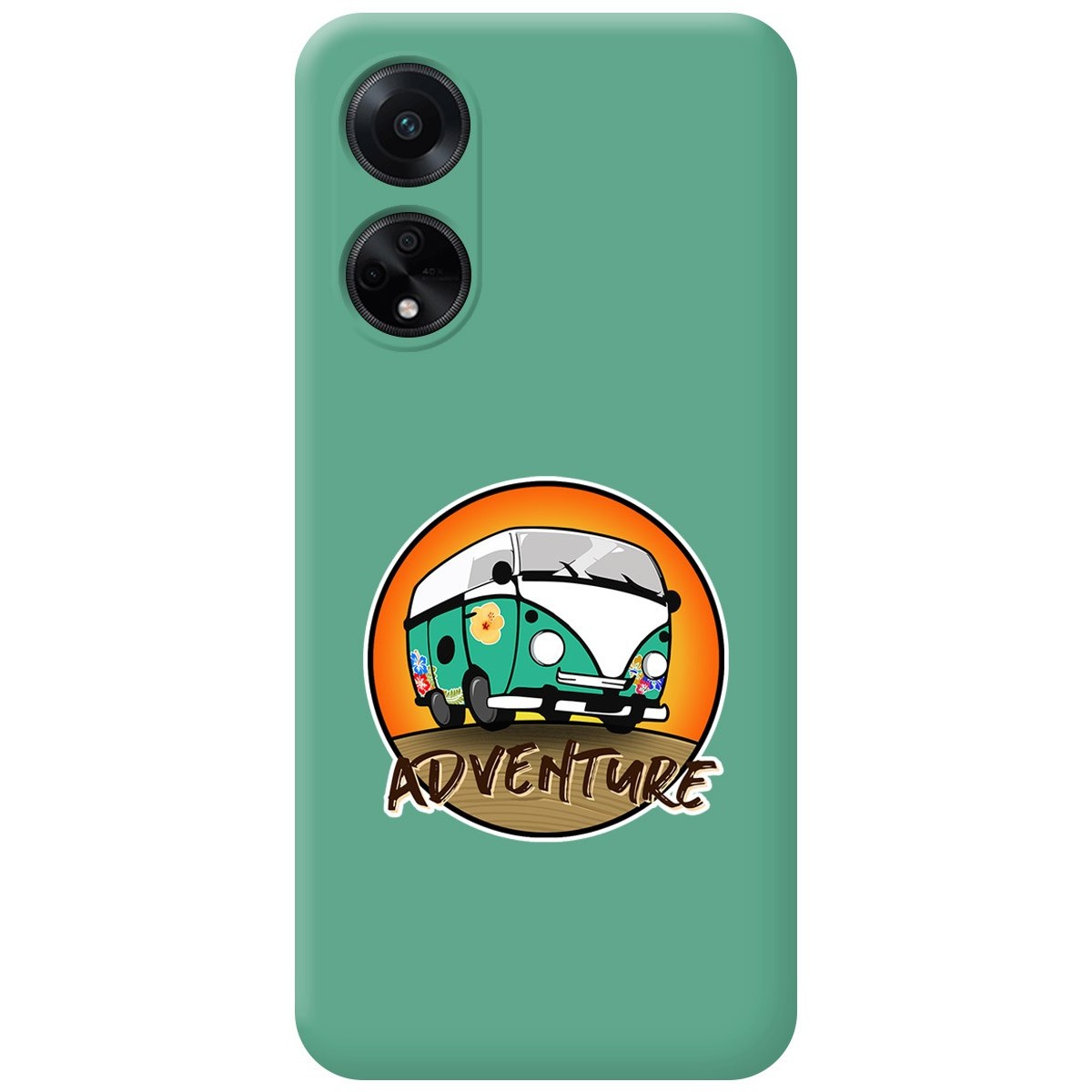 Funda Silicona Líquida Verde para Oppo A98 5G diseño Adventure Dibujos