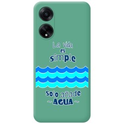 Funda Silicona Líquida Verde para Oppo A98 5G diseño Agua Dibujos