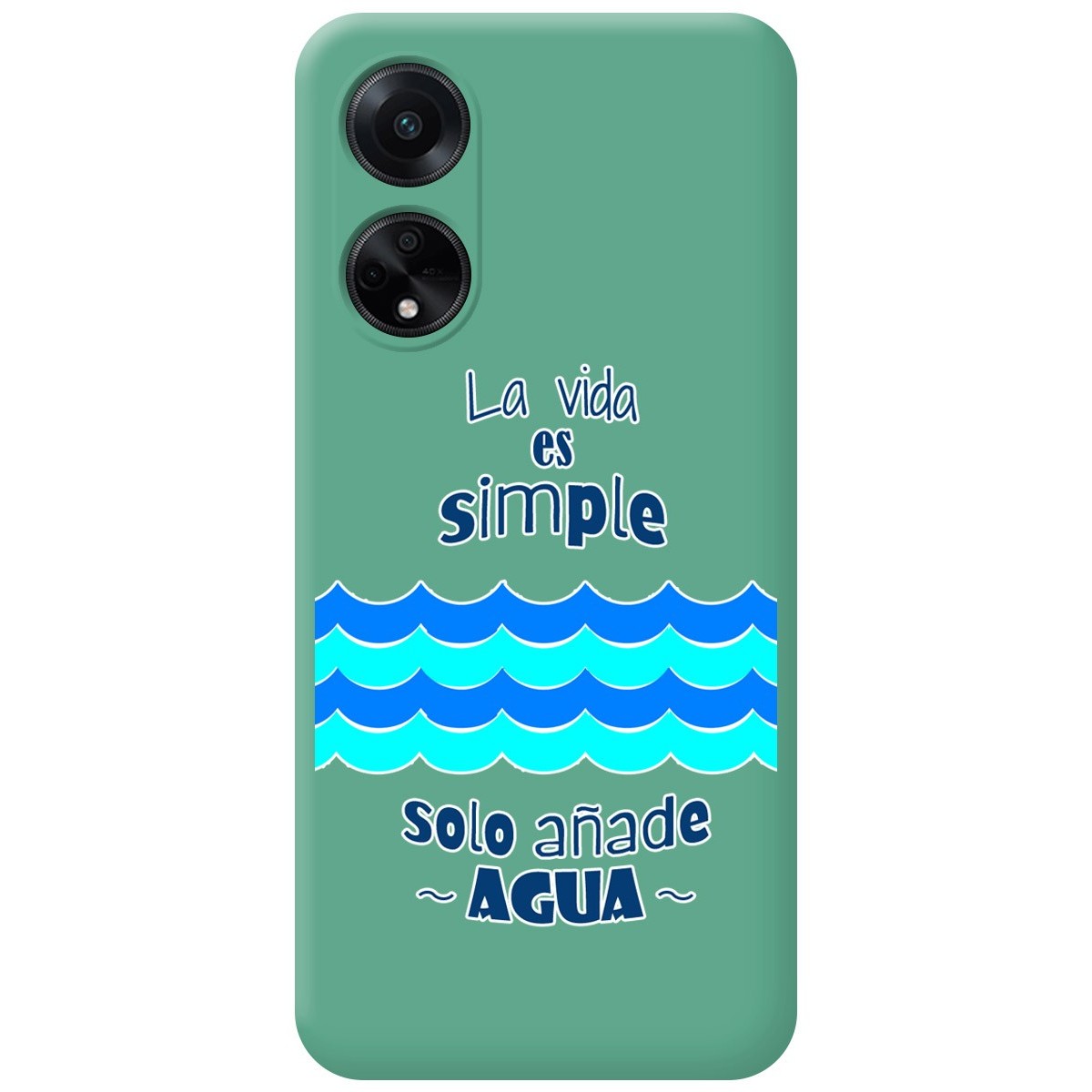 Funda Silicona Líquida Verde para Oppo A98 5G diseño Agua Dibujos