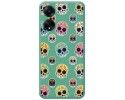Funda Silicona Líquida Verde para Oppo A98 5G diseño Catrina Dibujos