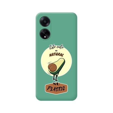 Funda Silicona Líquida Verde para Oppo A98 5G diseño Culo Natural Dibujos