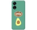 Funda Silicona Líquida Verde para Oppo A98 5G diseño Vegan Life Dibujos