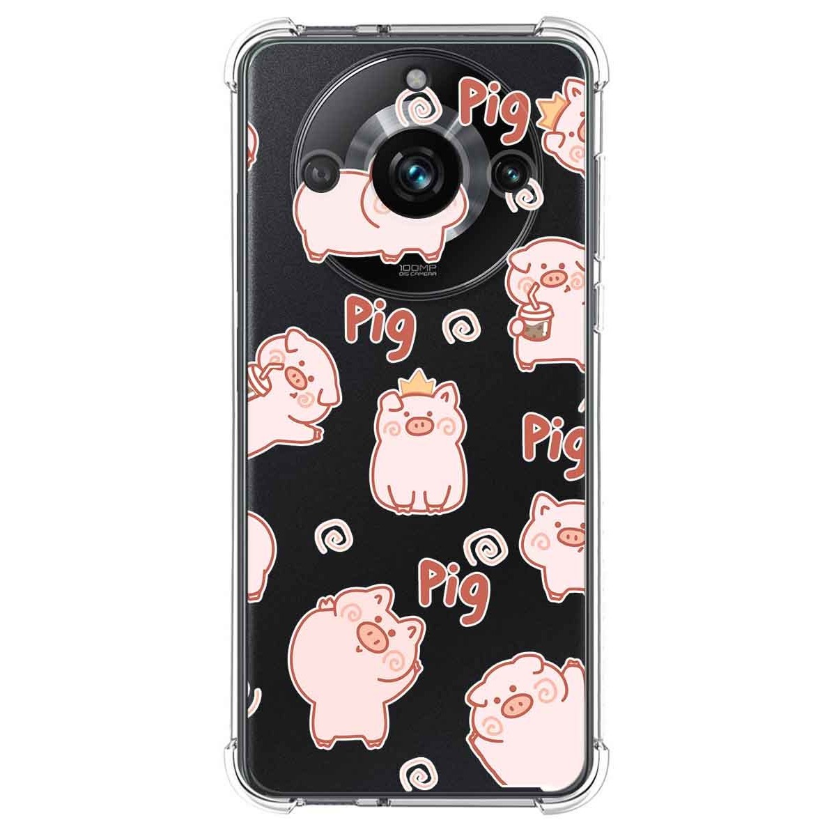 Funda Silicona Antigolpes para Realme 11 Pro / 11 Pro+ Plus diseño Cerdos Dibujos