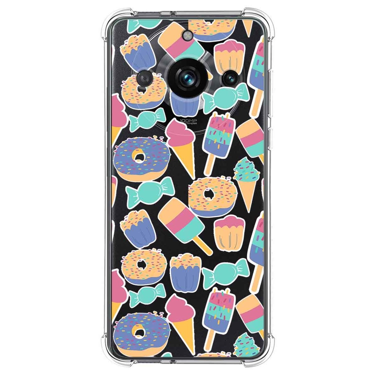 Funda Silicona Antigolpes para Realme 11 Pro / 11 Pro+ Plus diseño Dulces 02 Dibujos