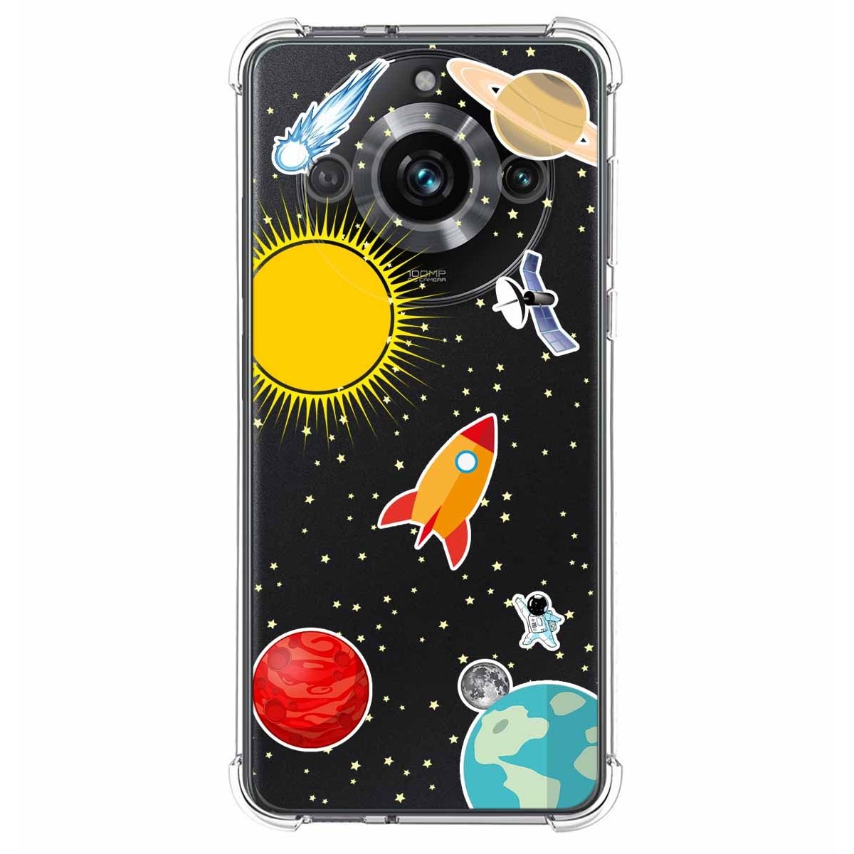 Funda Silicona Antigolpes para Realme 11 Pro / 11 Pro+ Plus diseño Espacio Dibujos