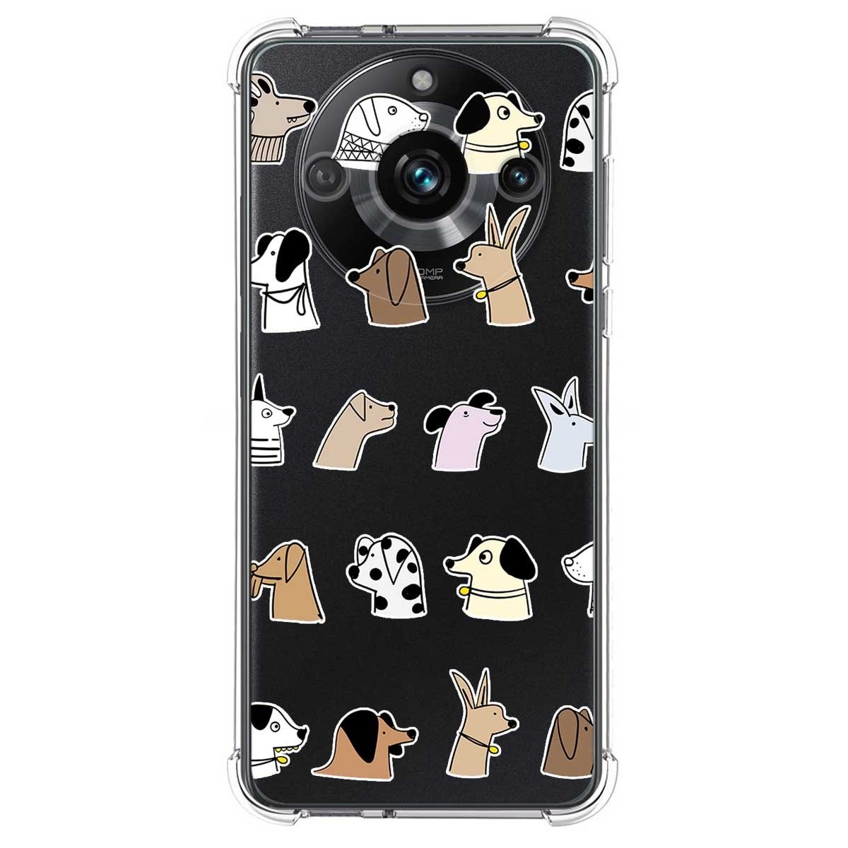 Funda Silicona Antigolpes para Realme 11 Pro / 11 Pro+ Plus diseño Perros Dibujos