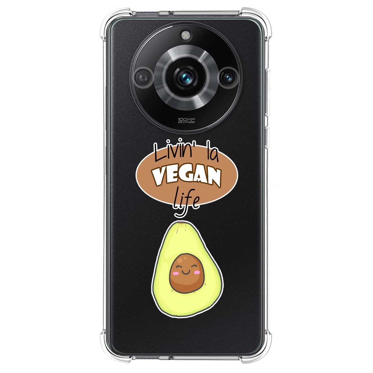 Funda Silicona Antigolpes para Realme 11 Pro / 11 Pro+ Plus diseño Vegan Life Dibujos