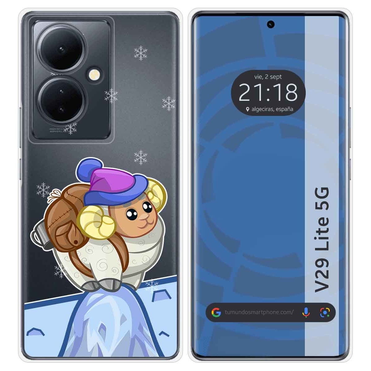 Funda Silicona Transparente para Vivo V29 Lite 5G diseño Cabra Dibujos