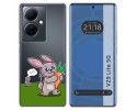 Funda Silicona Transparente para Vivo V29 Lite 5G diseño Conejo Dibujos
