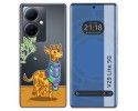 Funda Silicona Transparente para Vivo V29 Lite 5G diseño Jirafa Dibujos