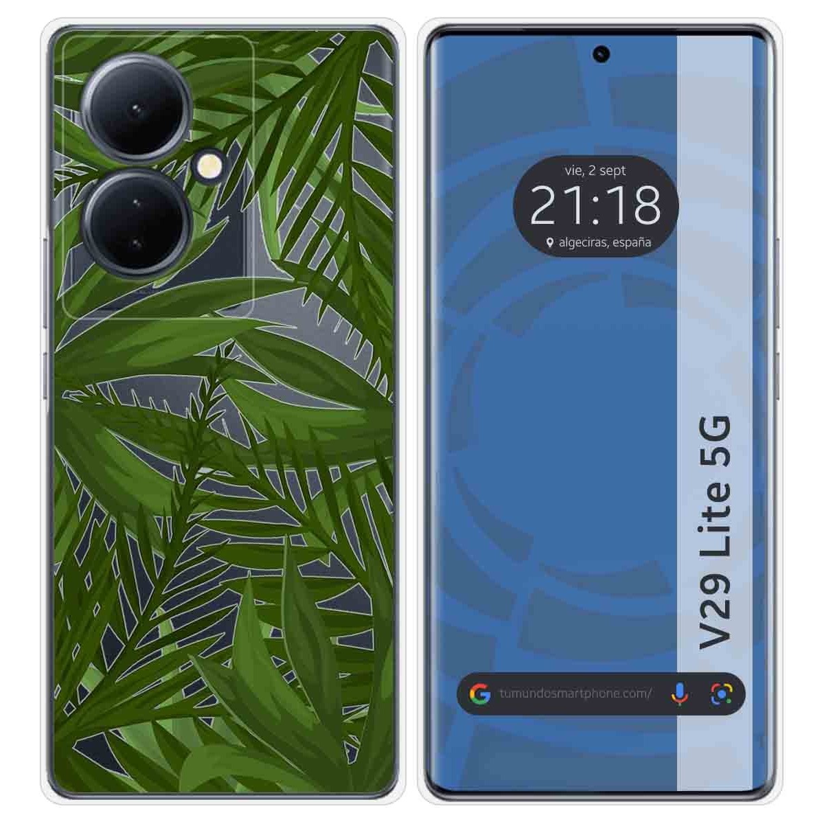 Funda Silicona Transparente para Vivo V29 Lite 5G diseño Jungla Dibujos