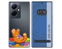 Funda Silicona Transparente para Vivo V29 Lite 5G diseño Leopardo Dibujos