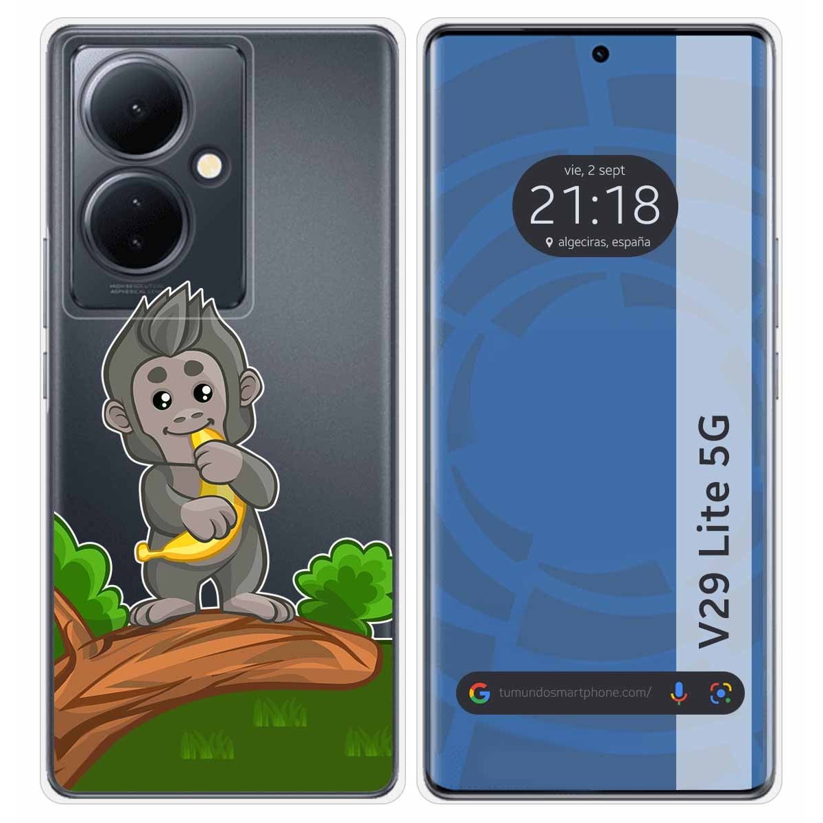 Funda Silicona Transparente para Vivo V29 Lite 5G diseño Mono Dibujos