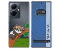 Funda Silicona Transparente para Vivo V29 Lite 5G diseño Panda Dibujos