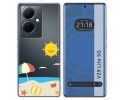 Funda Silicona Transparente para Vivo V29 Lite 5G diseño Playa Dibujos