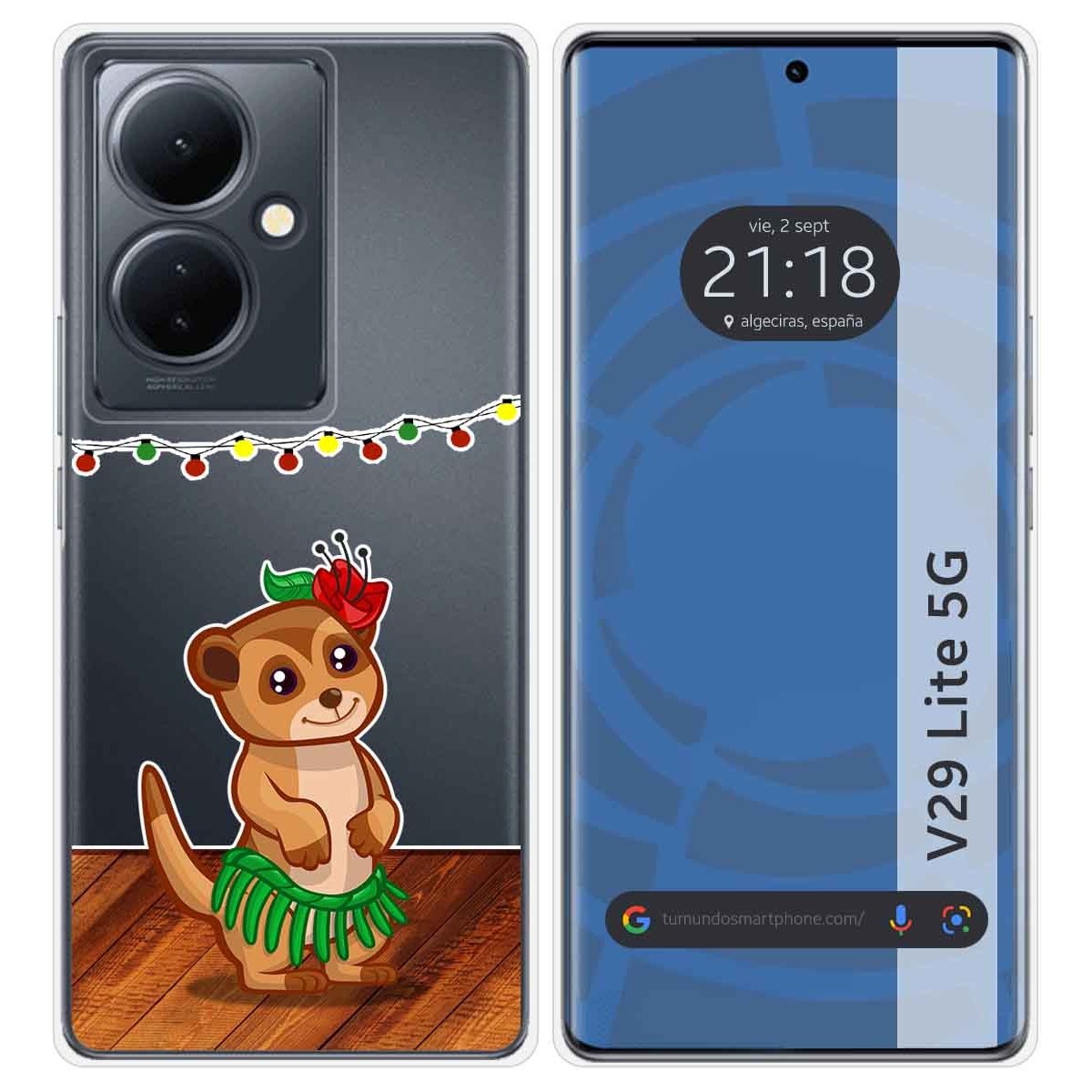 Funda Silicona Transparente para Vivo V29 Lite 5G diseño Suricata Dibujos