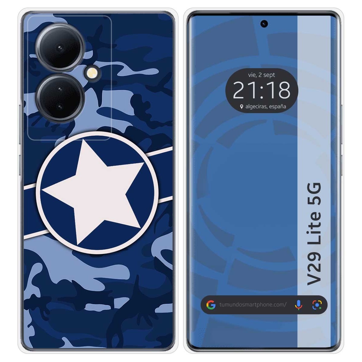 Funda Silicona para Vivo V29 Lite 5G diseño Camuflaje 03 Dibujos