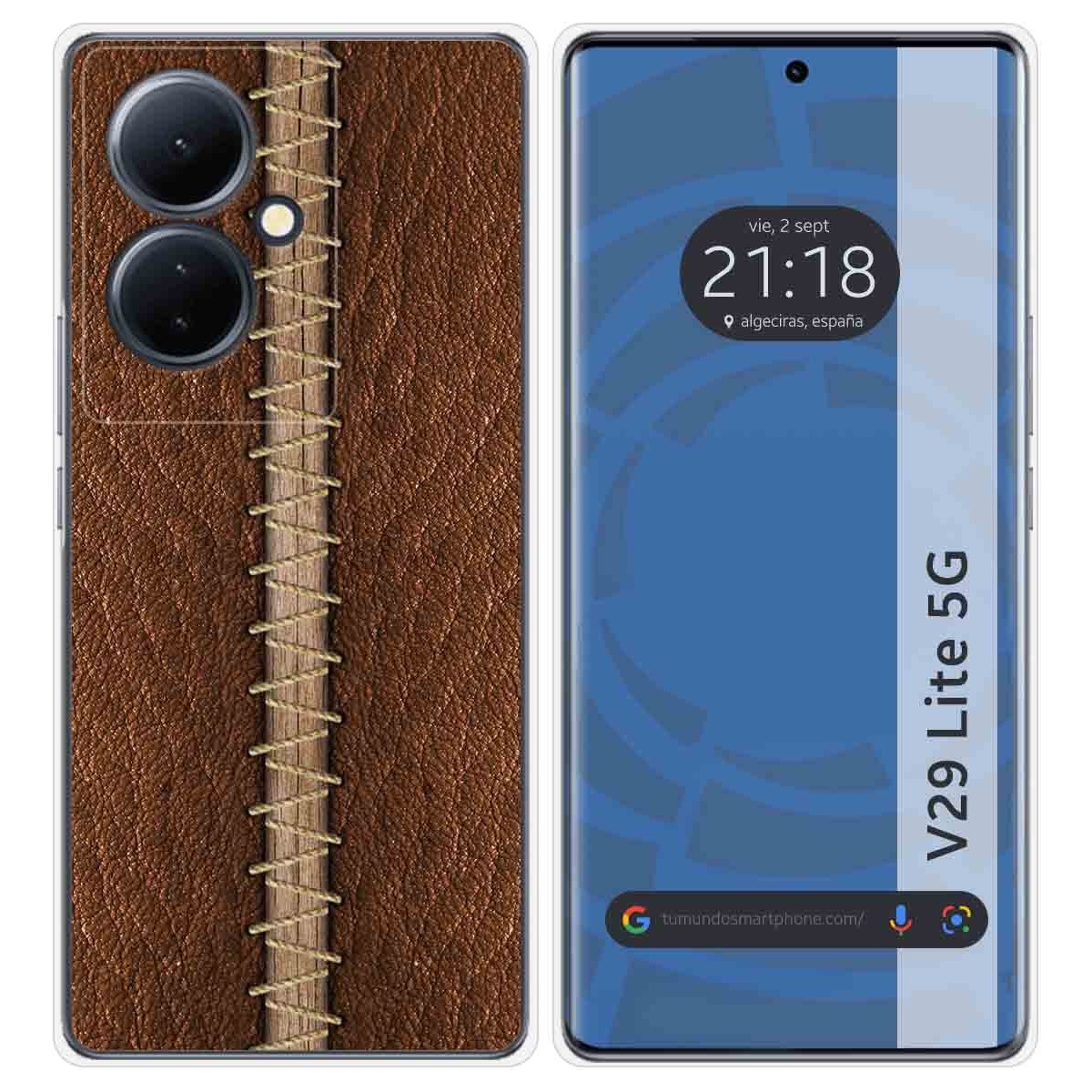 Funda Silicona para Vivo V29 Lite 5G diseño Cuero 01 Dibujos