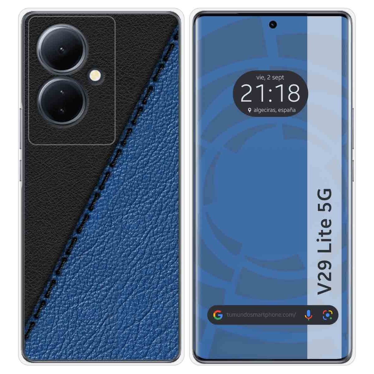 Funda Silicona para Vivo V29 Lite 5G diseño Cuero 02 Dibujos