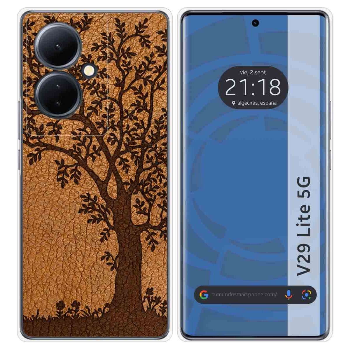 Funda Silicona para Vivo V29 Lite 5G diseño Cuero 03 Dibujos