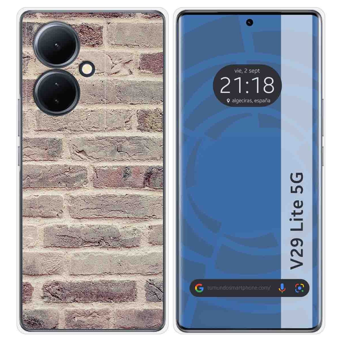 Funda Silicona para Vivo V29 Lite 5G diseño Ladrillo 01 Dibujos