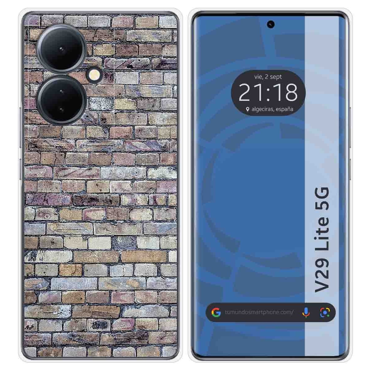Funda Silicona para Vivo V29 Lite 5G diseño Ladrillo 02 Dibujos