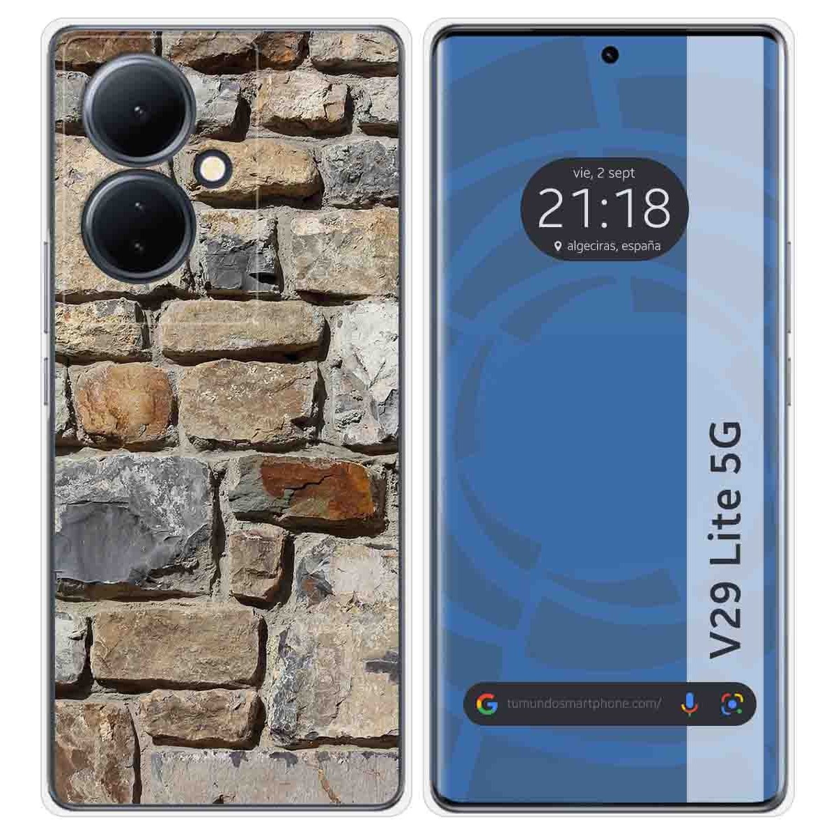 Funda Silicona para Vivo V29 Lite 5G diseño Ladrillo 03 Dibujos