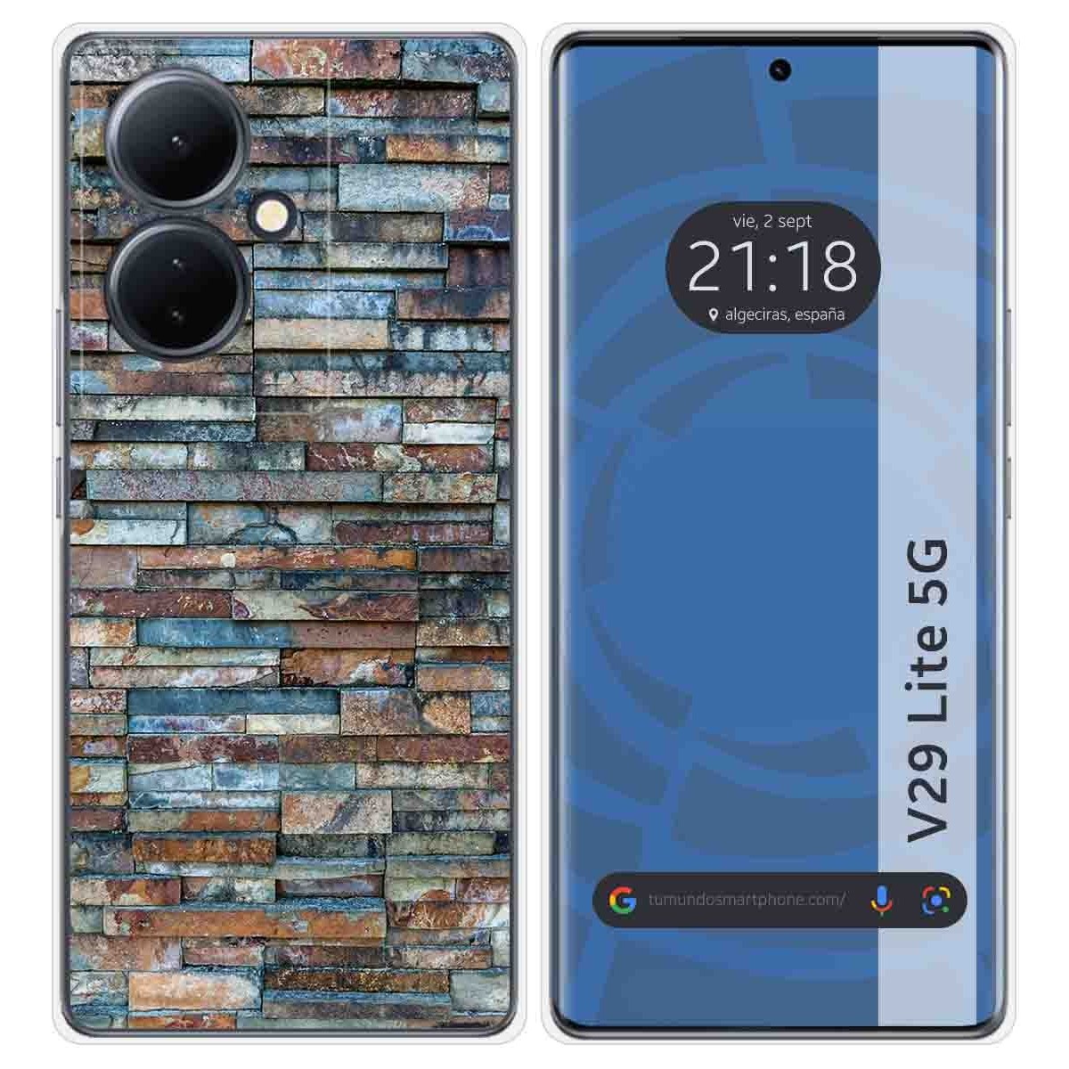 Funda Silicona para Vivo V29 Lite 5G diseño Ladrillo 05 Dibujos