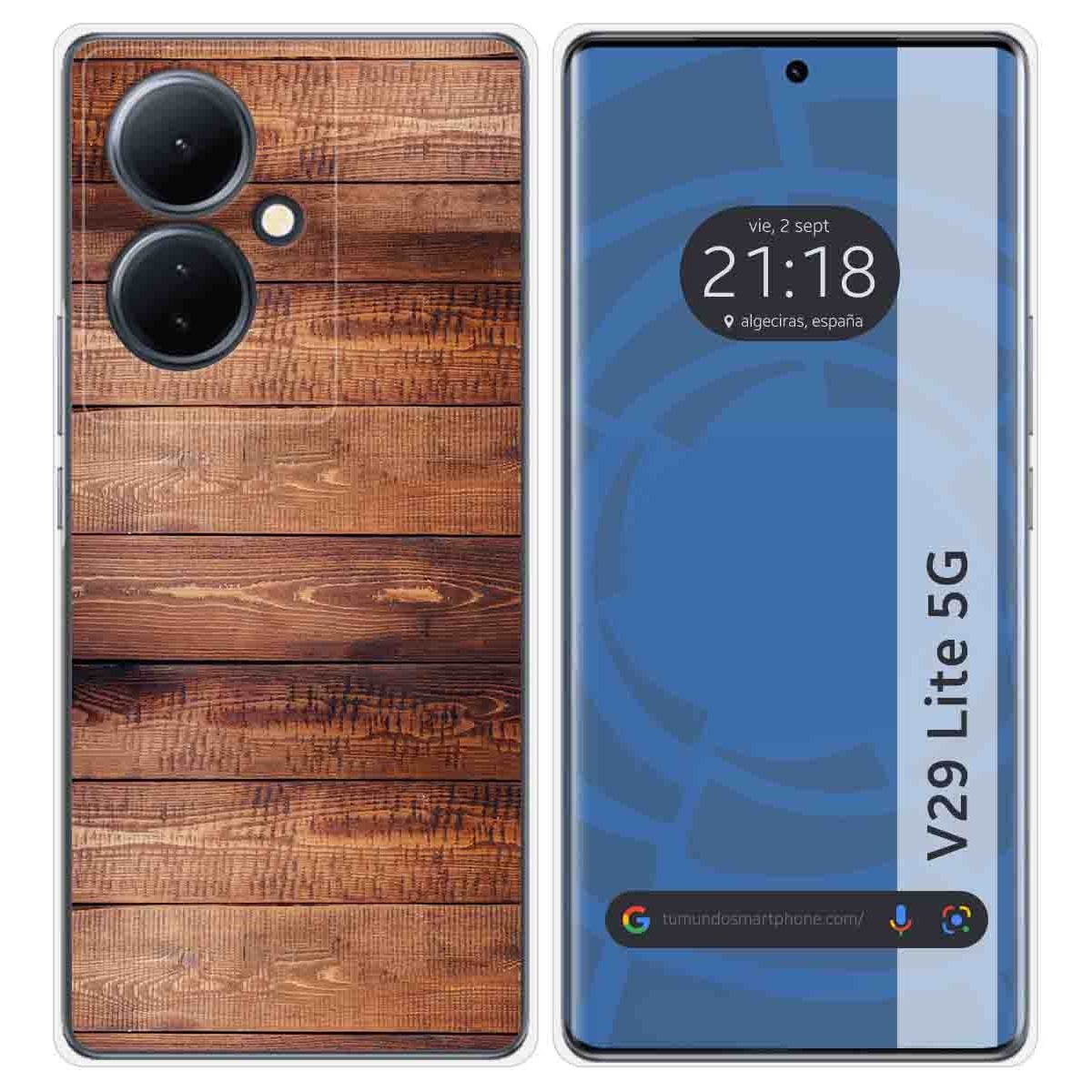 Funda Silicona para Vivo V29 Lite 5G diseño Madera 02 Dibujos