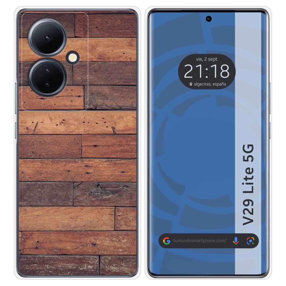 Funda Silicona para Vivo V29 Lite 5G diseño Madera 03 Dibujos