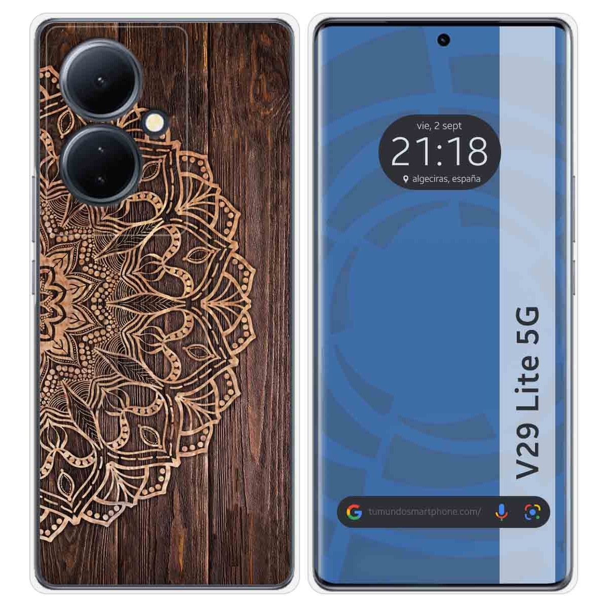 Funda Silicona para Vivo V29 Lite 5G diseño Madera 06 Dibujos