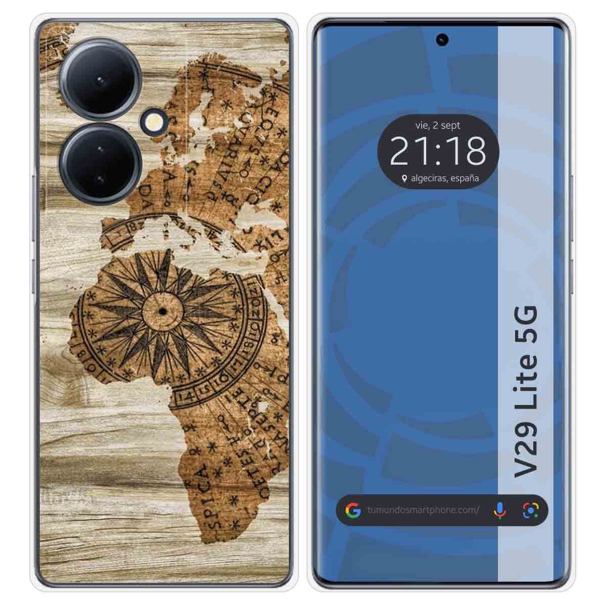 Funda Silicona para Vivo V29 Lite 5G diseño Madera 07 Dibujos