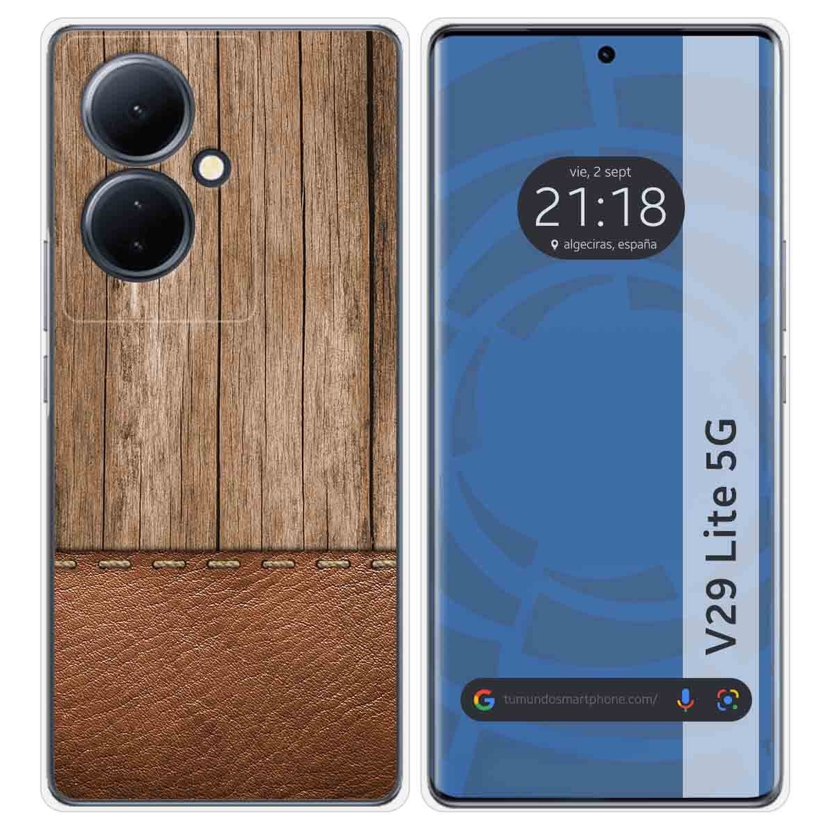 Funda Silicona para Vivo V29 Lite 5G diseño Madera 09 Dibujos