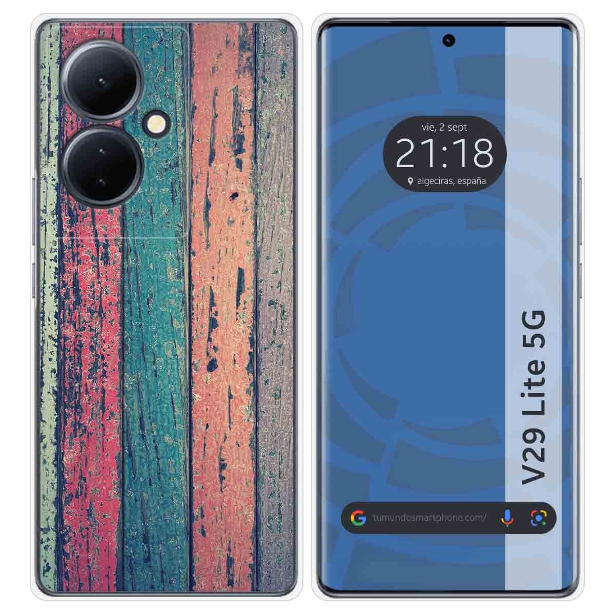 Funda Silicona para Vivo V29 Lite 5G diseño Madera 10 Dibujos