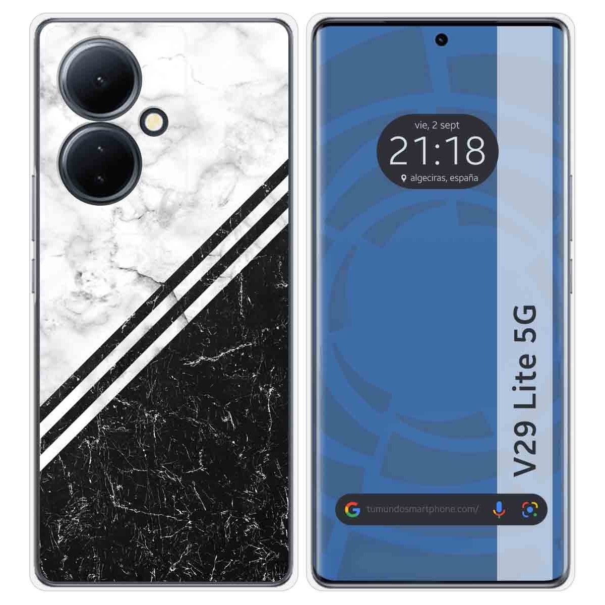 Funda Silicona para Vivo V29 Lite 5G diseño Mármol 01 Dibujos
