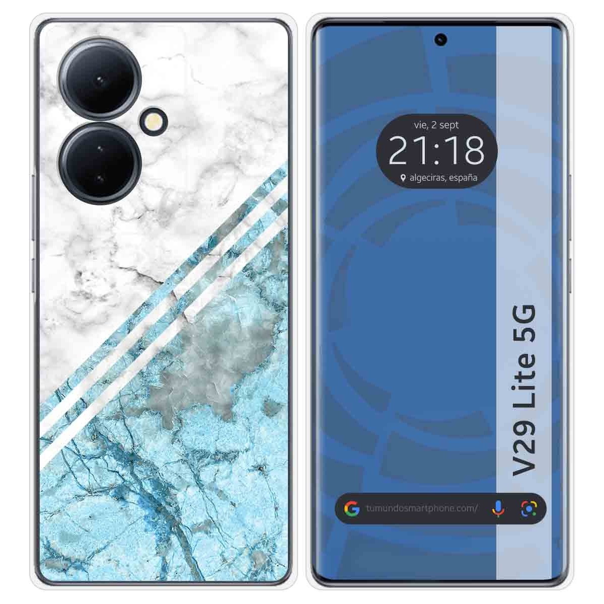 Funda Silicona para Vivo V29 Lite 5G diseño Mármol 02 Dibujos