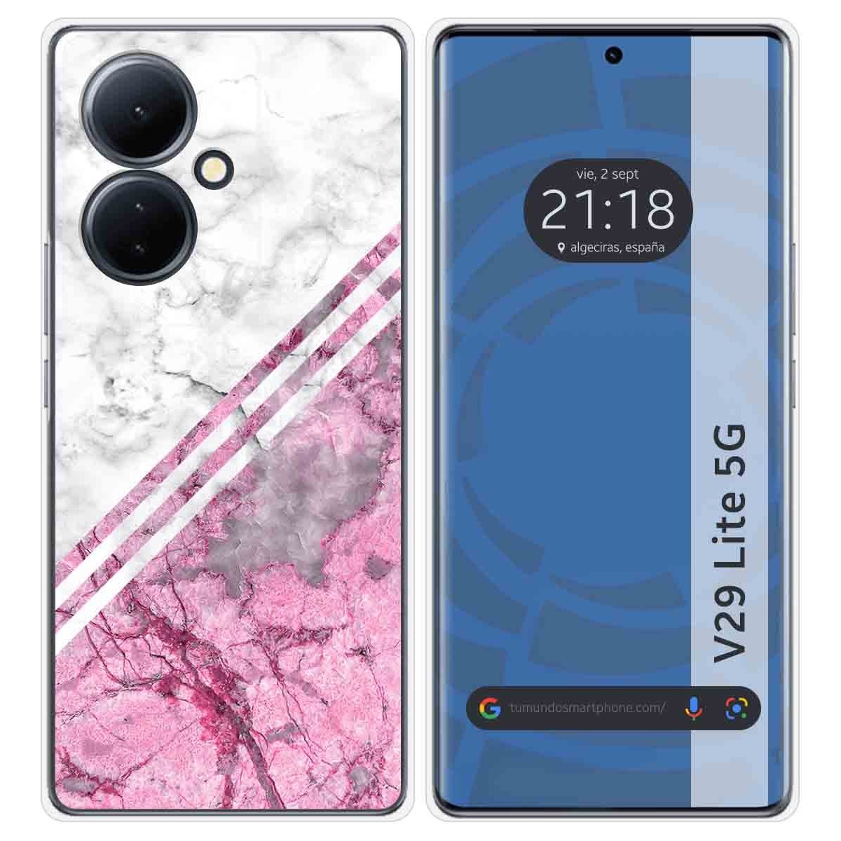 Funda Silicona para Vivo V29 Lite 5G diseño Mármol 03 Dibujos