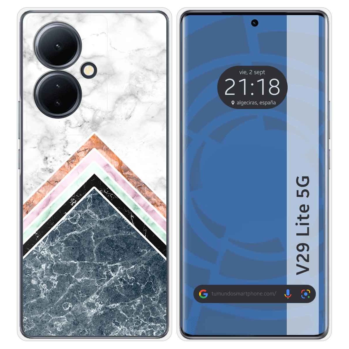 Funda Silicona para Vivo V29 Lite 5G diseño Mármol 05 Dibujos
