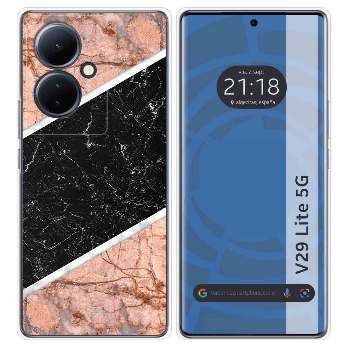 Funda Silicona para Vivo V29 Lite 5G diseño Mármol 07 Dibujos