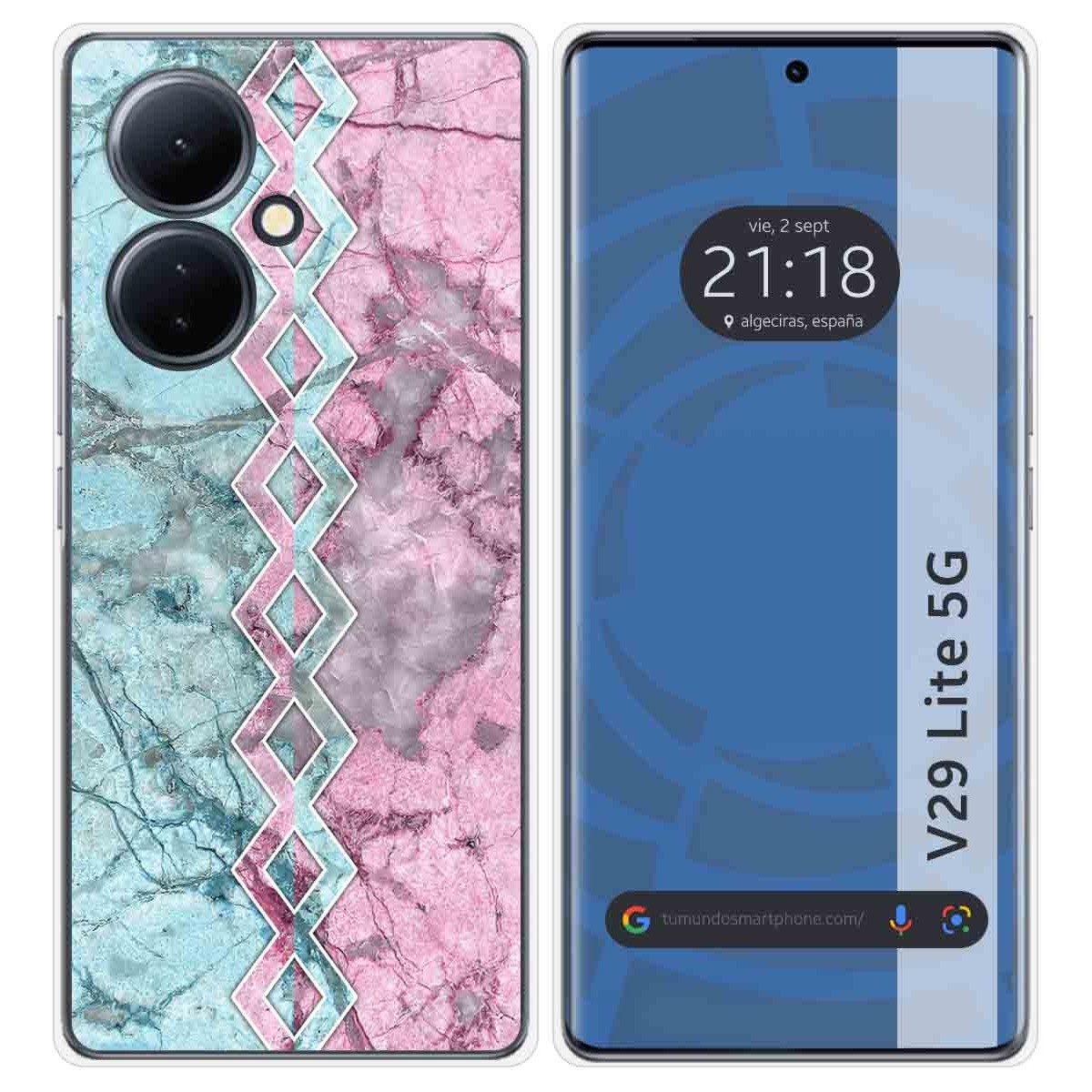 Funda Silicona para Vivo V29 Lite 5G diseño Mármol 08 Dibujos