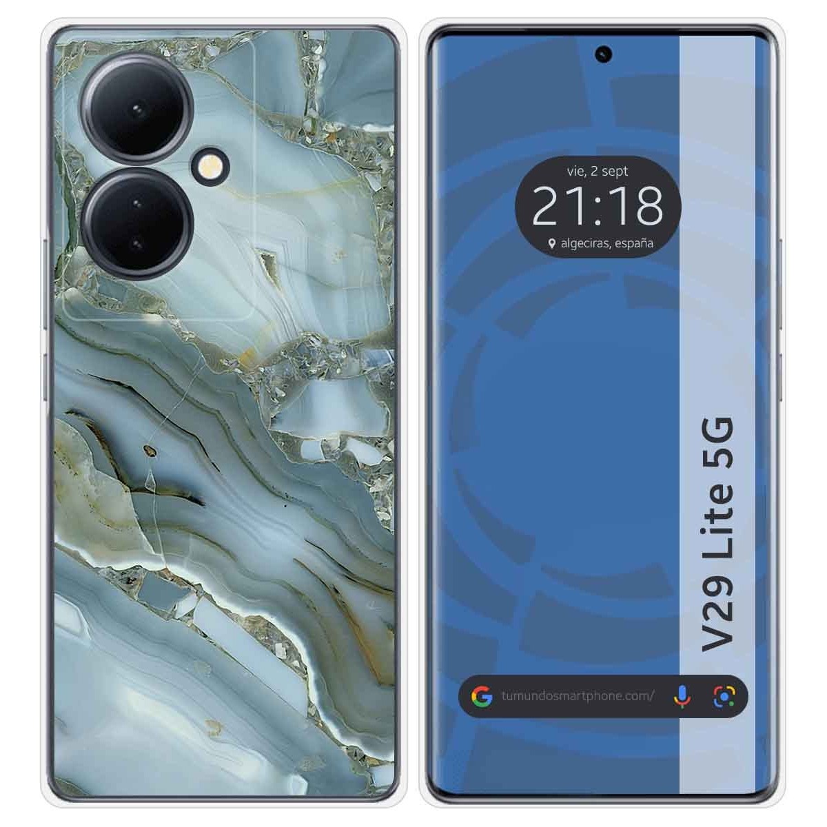 Funda Silicona para Vivo V29 Lite 5G diseño Mármol 09 Dibujos