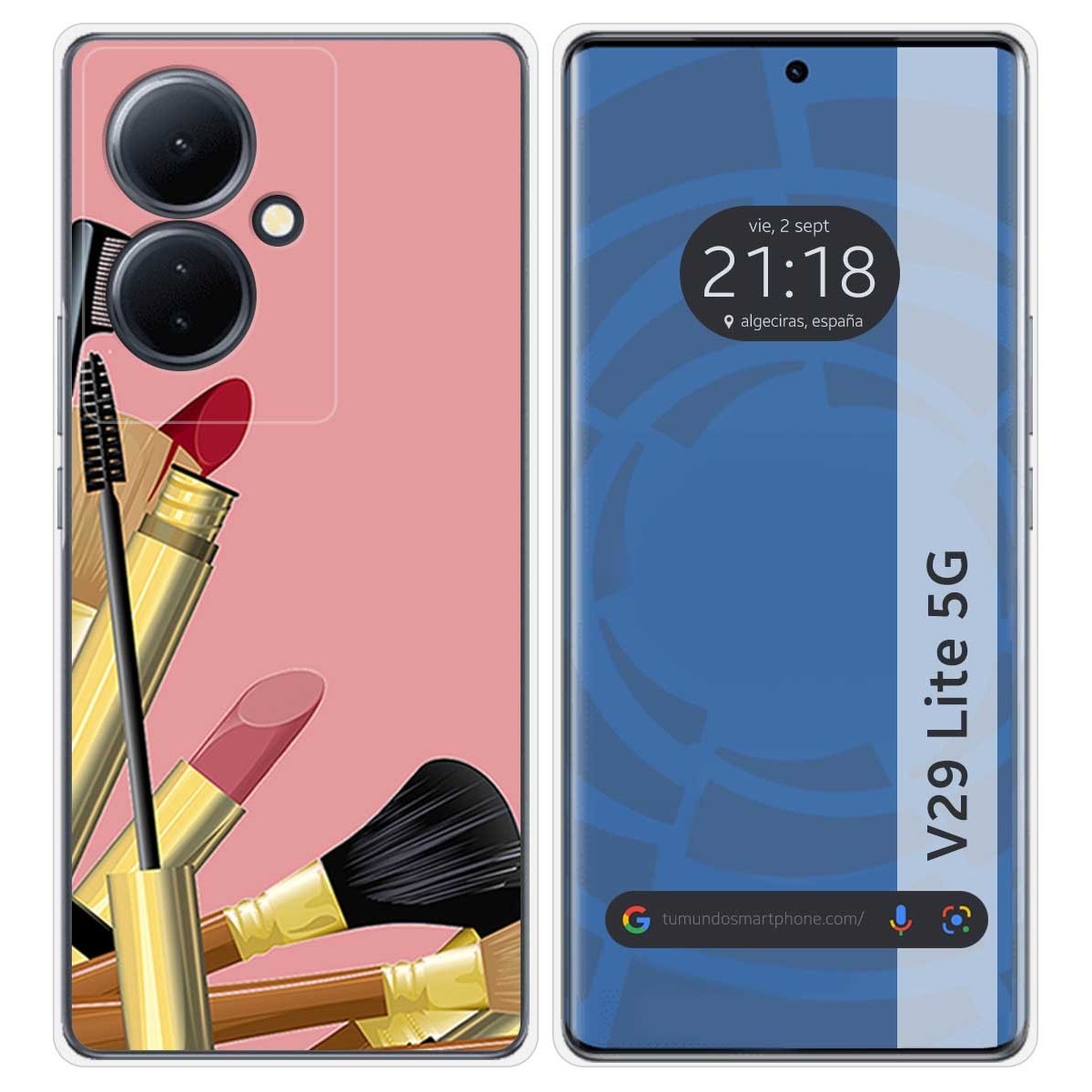 Funda Silicona para Vivo V29 Lite 5G diseño Brochas Dibujos