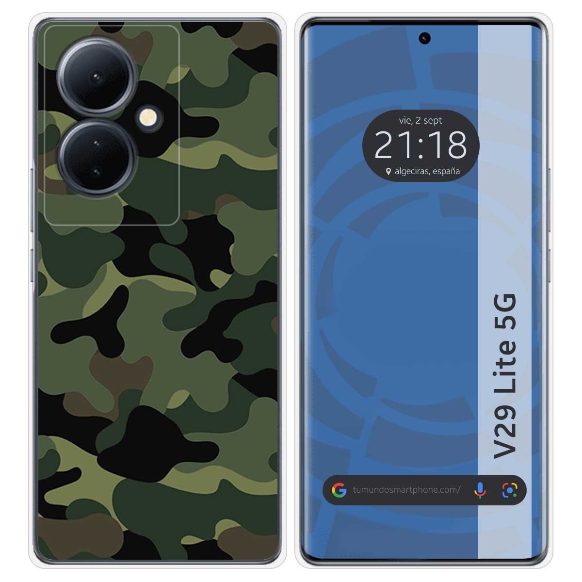 Funda Silicona para Vivo V29 Lite 5G diseño Camuflaje Dibujos