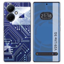 Funda Silicona para Vivo V29 Lite 5G diseño Circuito Dibujos