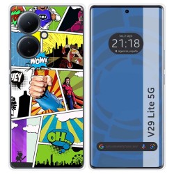 Funda Silicona para Vivo V29 Lite 5G diseño Comic Dibujos
