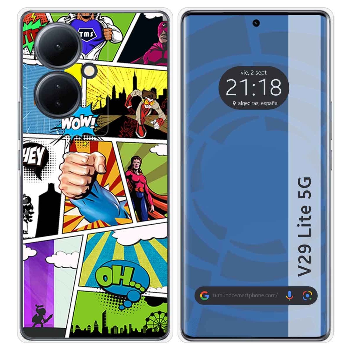 Funda Silicona para Vivo V29 Lite 5G diseño Comic Dibujos