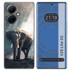 Funda Silicona para Vivo V29 Lite 5G diseño Elefante Dibujos