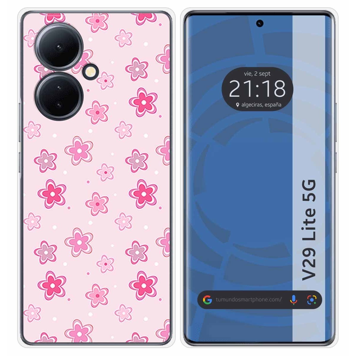 Funda Silicona para Vivo V29 Lite 5G diseño Flores Dibujos